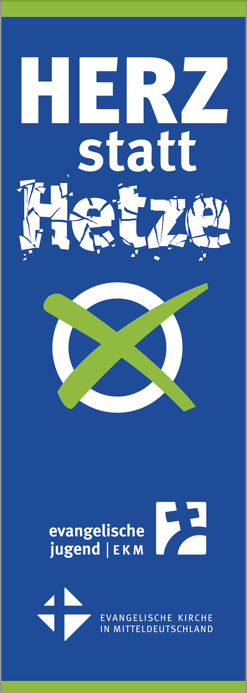 Vorschau schwarzes Banner mit der Aufschrift #NiewiederIstJetzt